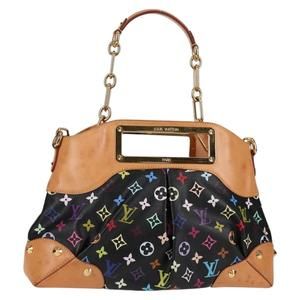 LOUIS VUITTON Monogram Multicolor Judy MM Bag 2Way Black M40256 LV Auth 126505V